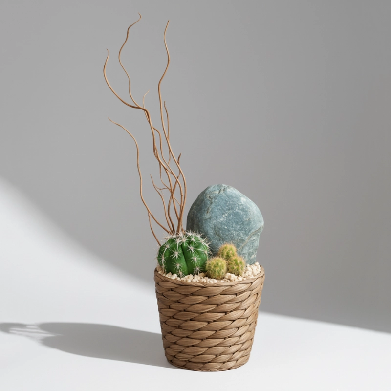 Cacti In Basket